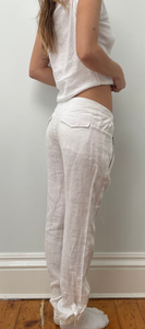 Tailored Drawstring pants. Summer weight linen.