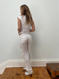 Tailored Drawstring pants. Summer weight linen.