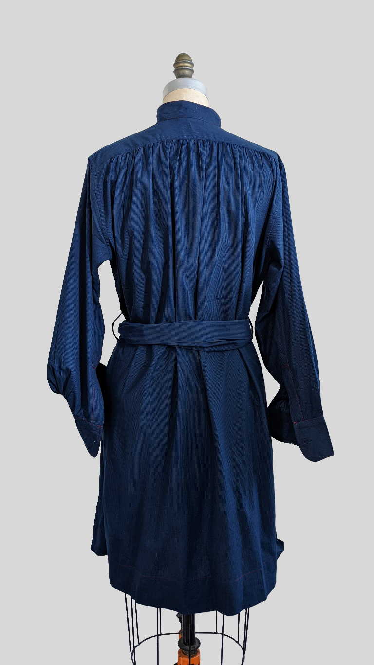 Hera ShirtDress, Indigo striped cotton.