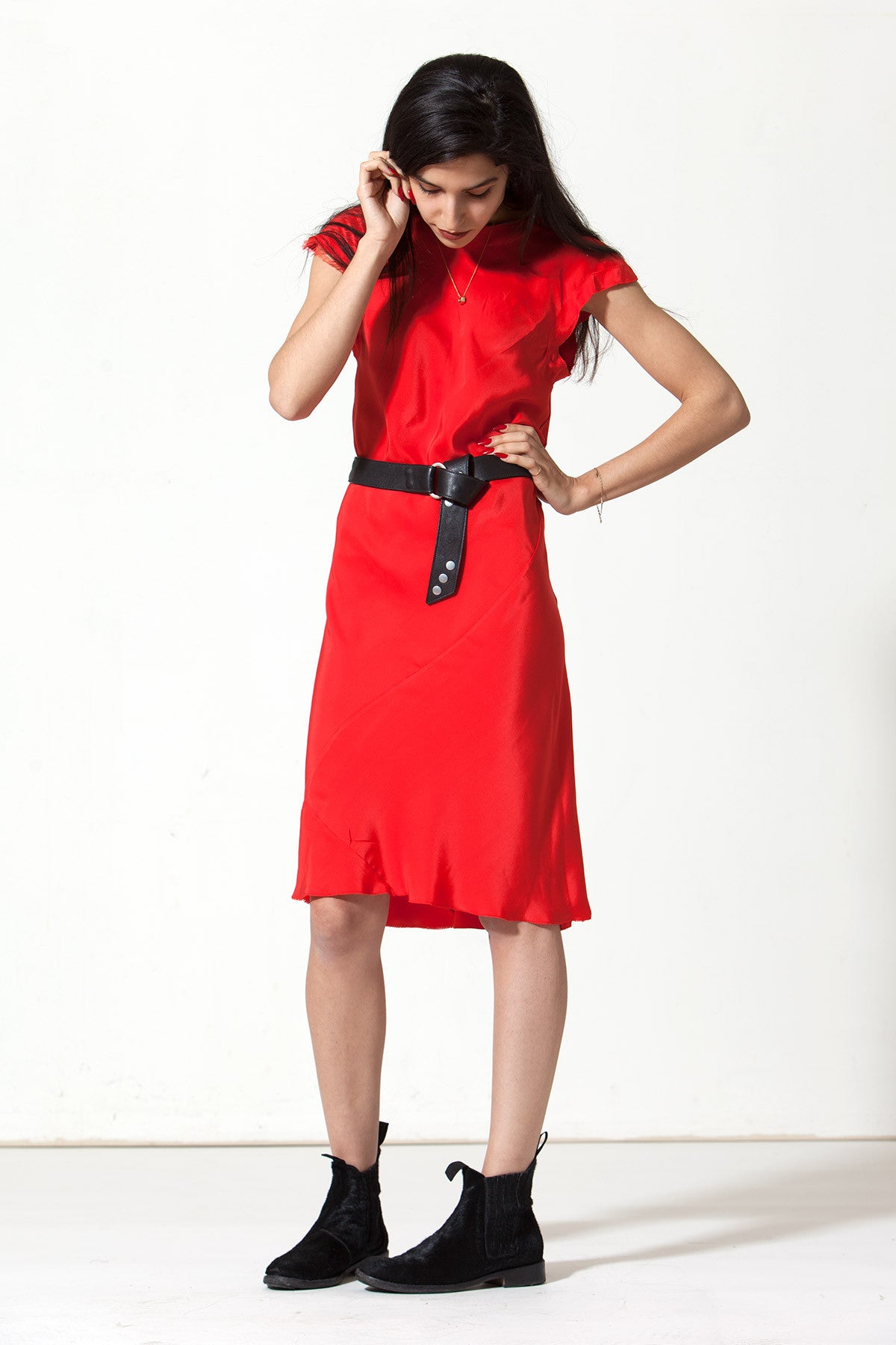 Rodilla Dress: Fire Engine Red