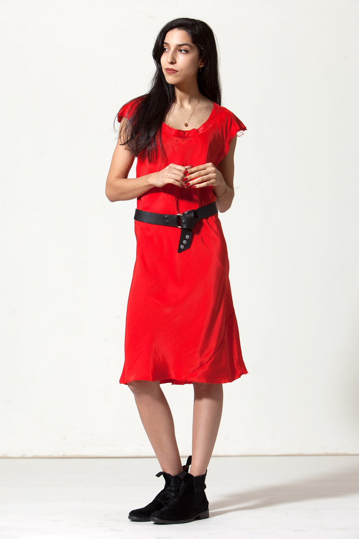 Rodilla Dress: Fire Engine Red