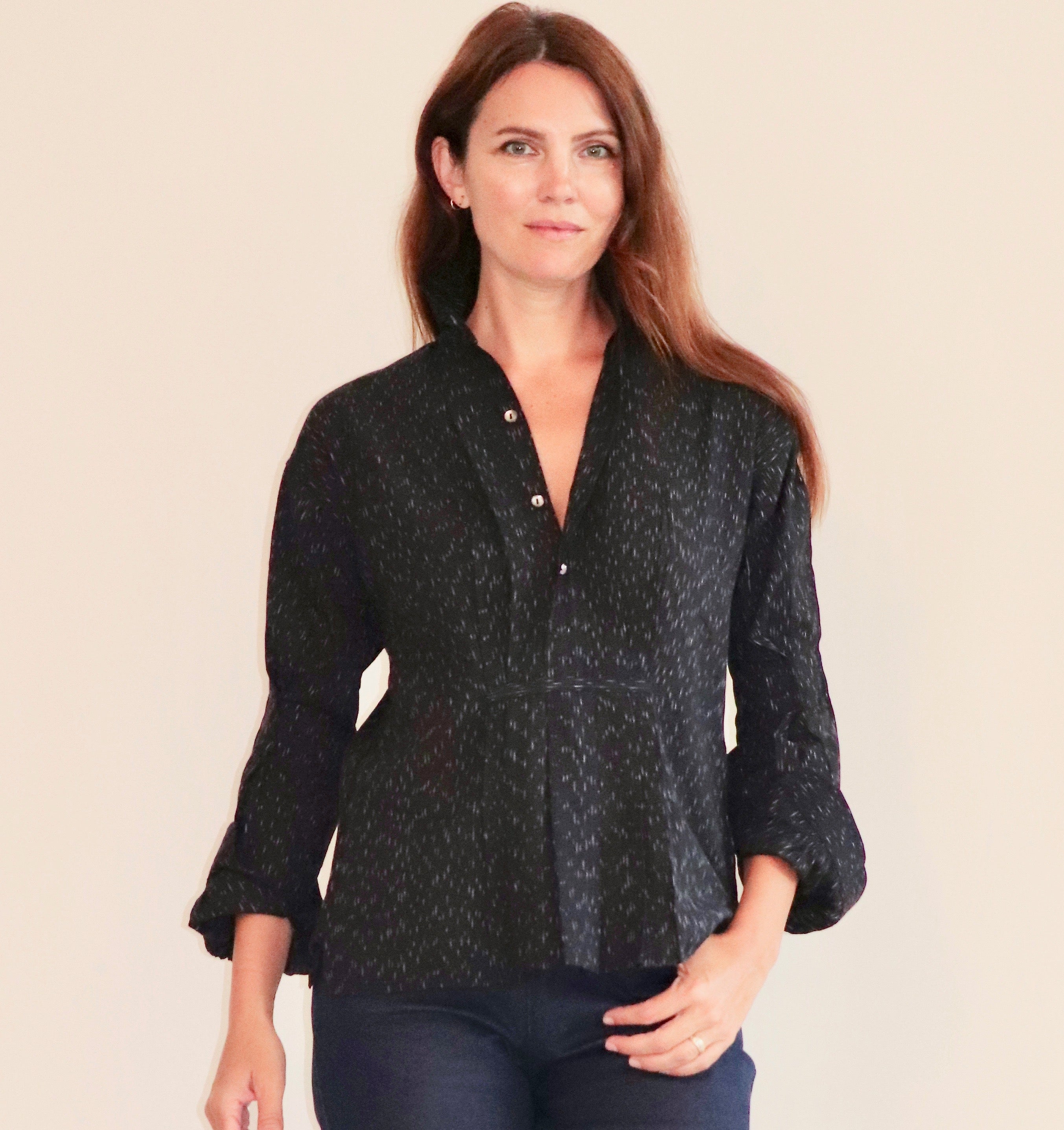 Gentlewoman Shirt,Cotton Ikat – Daryl K