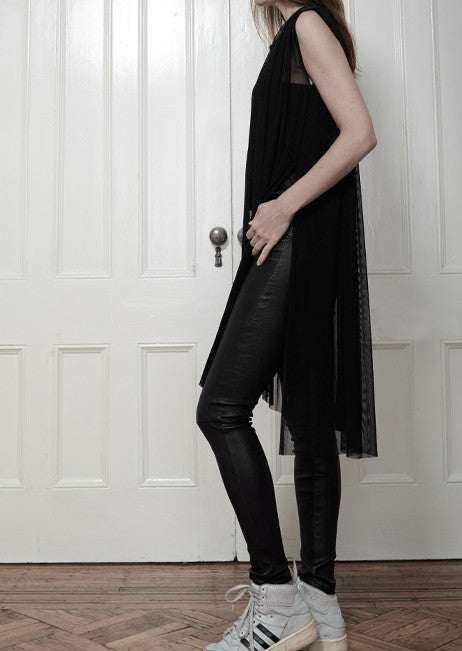 Sheer Stretch Silk Tulle Tunic